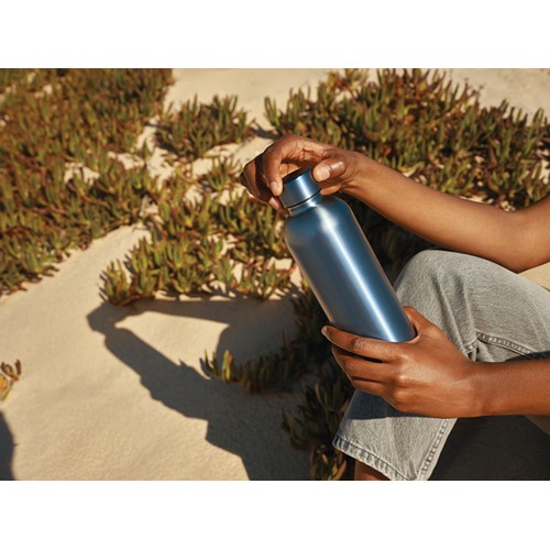 azul claro Botella al vacío Impact de acero inoxidable reciclado RCS