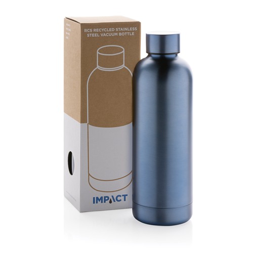 azul claro Botella al vacío Impact de acero inoxidable reciclado RCS