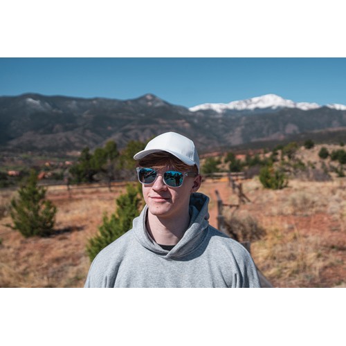 white Gorra deportiva Impact AWARE™ RPET de 6 paneles