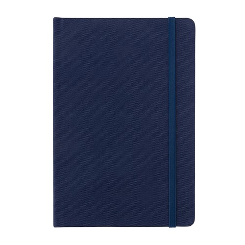 azul marino Libreta A5 RPET con certificación GRS