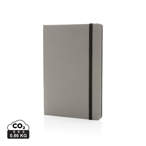 gray Libreta A5 RPET con certificación GRS