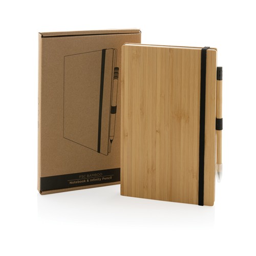 Set avec carnet et crayon infini en bambou - 10