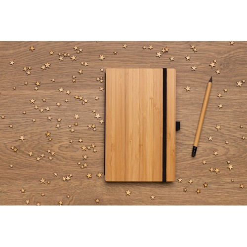 Set avec carnet et crayon infini en bambou - 8