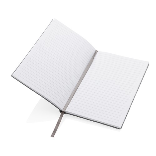 Libreta A5 tapa blanda de fieltro reciclado certificado GRS