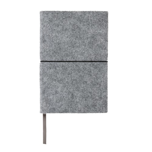 Libreta A5 tapa blanda de fieltro reciclado certificado GRS