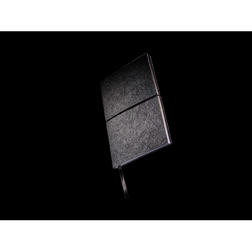 Libreta A5 tapa blanda de fieltro reciclado certificado GRS