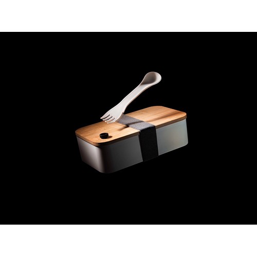 white Fiambrera RCS con tapa RPP de bambú