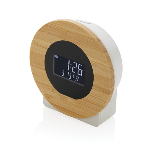 Horloge bureau en bambou et plastique recyclé RCS Utah - 2