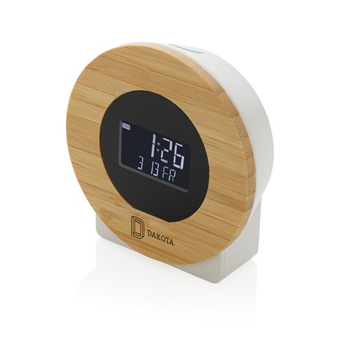 Horloge bureau en bambou et plastique recyclé RCS Utah - 5