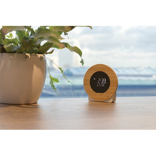 Horloge bureau en bambou et plastique recyclé RCS Utah - 6