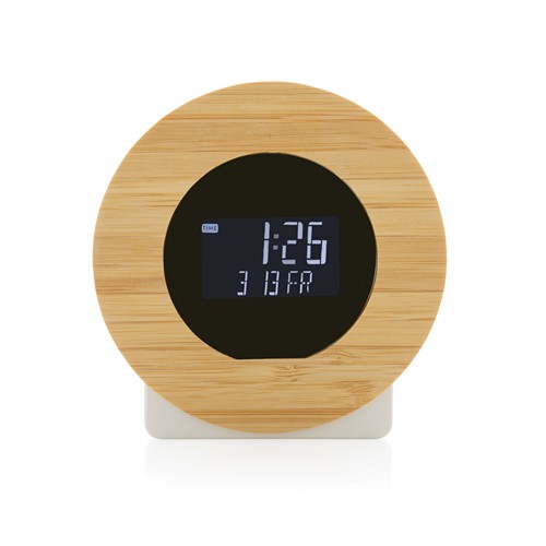 Horloge bureau en bambou et plastique recyclé RCS Utah - 3