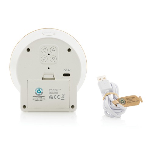 Horloge bureau en bambou et plastique recyclé RCS Utah - 4