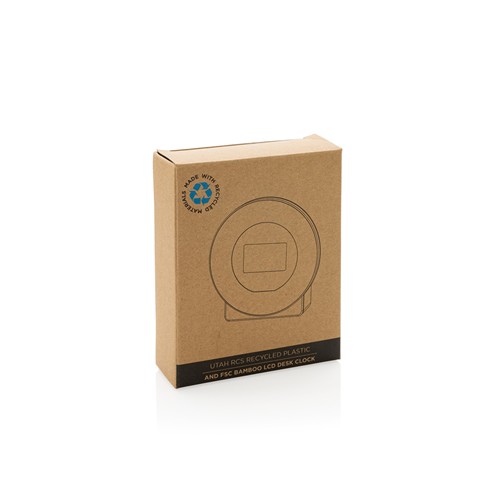 Horloge bureau en bambou et plastique recyclé RCS Utah - 8