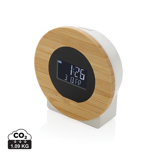 Horloge bureau en bambou et plastique recyclé RCS Utah - 1