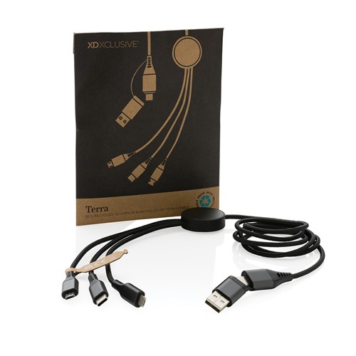Câble 60W 120cm 6-en-1 en aluminium recyclé RCS Terra - 3