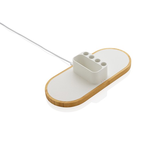 Chargeur 10W en plastique recyclé RCS et bambou Ontario - 2