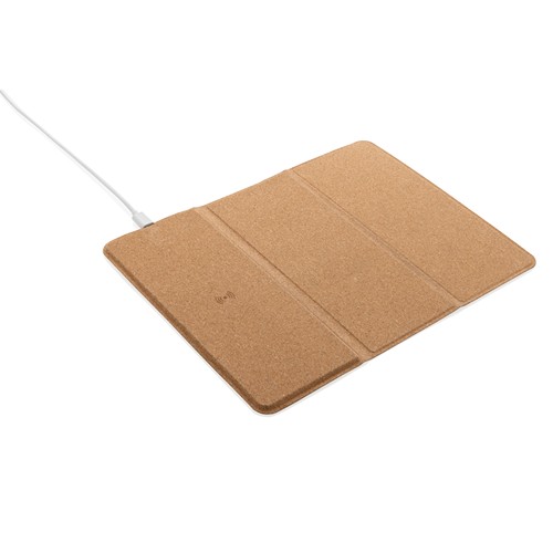 Tapis de souris avec chargeur sans fil 10W en liège - 2