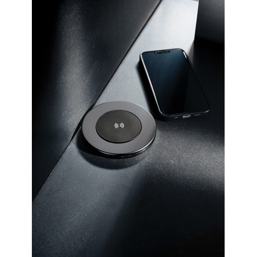 gray Cargador inalámbrico Terra RCS de aluminio reciclado de 10W