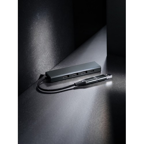 Hub avec 3 ports USB en aluminium recyclé RCS Terra - 6