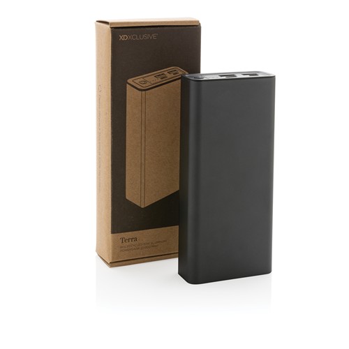 gray Powerbank Terra RCS 20W aluminio reciclado 20.000 mAh