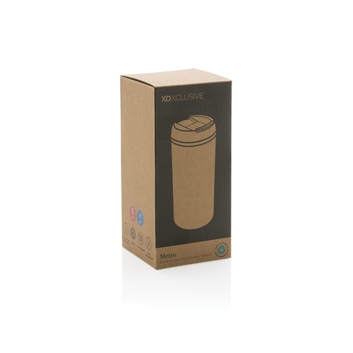 black Taza Metro RCS de acero inoxidable reciclado