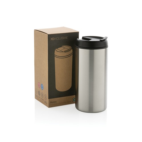 plateado Taza Metro RCS de acero inoxidable reciclado