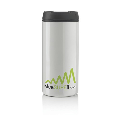 white Taza Metro RCS de acero inoxidable reciclado