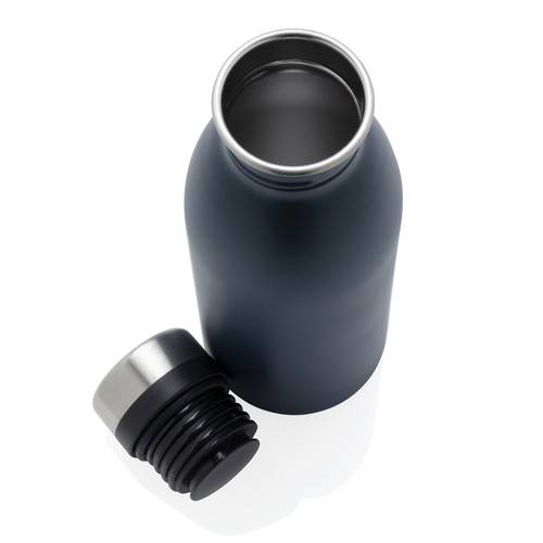 azul marino Botella de agua de lujo de acero inoxidable reciclado RCS