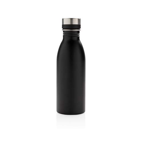 black Botella de agua de lujo de acero inoxidable reciclado RCS