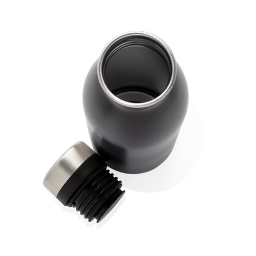 black Botella de agua de lujo de acero inoxidable reciclado RCS