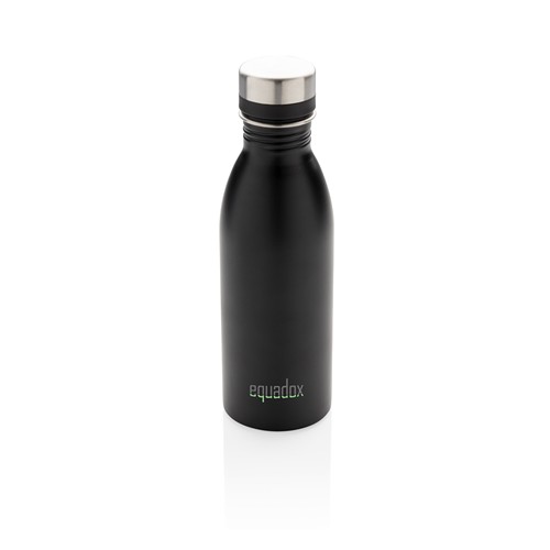 black Botella de agua de lujo de acero inoxidable reciclado RCS
