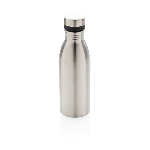 plateado Botella de agua de lujo de acero inoxidable reciclado RCS