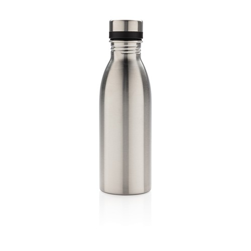 plateado Botella de agua de lujo de acero inoxidable reciclado RCS