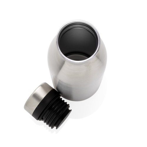 plateado Botella de agua de lujo de acero inoxidable reciclado RCS