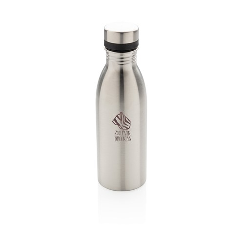 plateado Botella de agua de lujo de acero inoxidable reciclado RCS