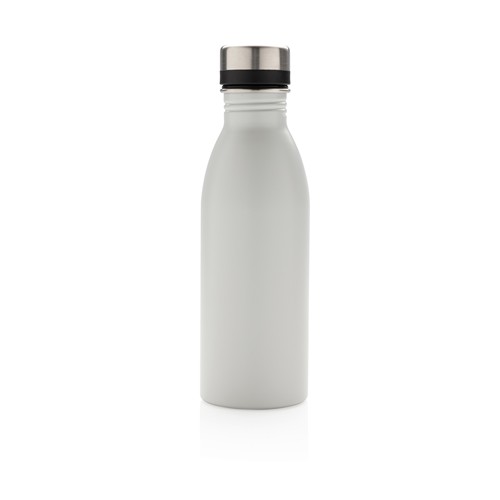 white Botella de agua de lujo de acero inoxidable reciclado RCS