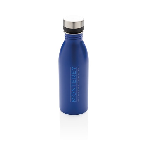 blue Botella de agua de lujo de acero inoxidable reciclado RCS
