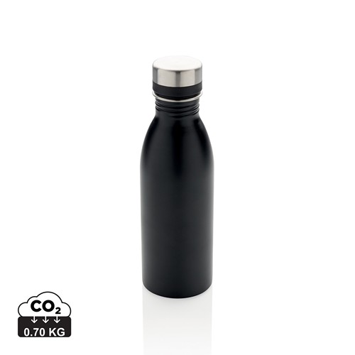 black Botella de agua de lujo de acero inoxidable reciclado RCS