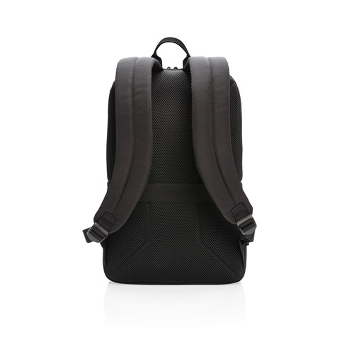 black Mochila para portátil Swiss Peak AWARE™ RFID y USB A