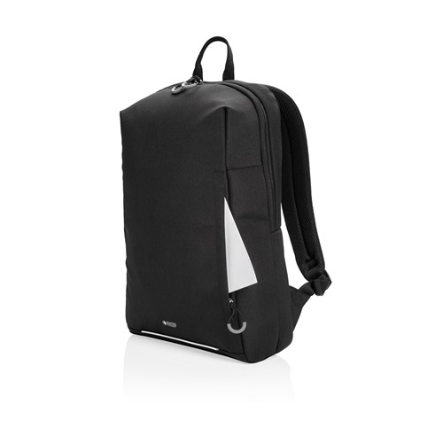 black Mochila para portátil Swiss Peak AWARE™ RFID y USB A