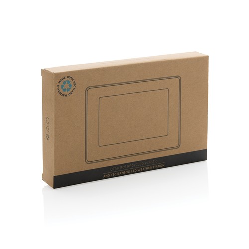 Horloge LED en bambou et plastique RCS Utah - 8