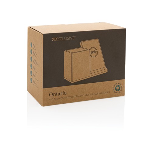 Chargeur 10W avec porte-stylo en ABS recyclé RCS Ontario - 4