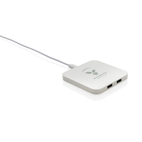 white Cargador Inalámbrico 10W plástico reciclado RCS