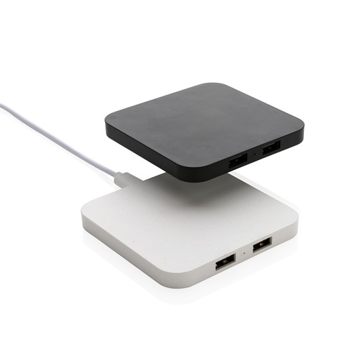 white Cargador Inalámbrico 10W plástico reciclado RCS