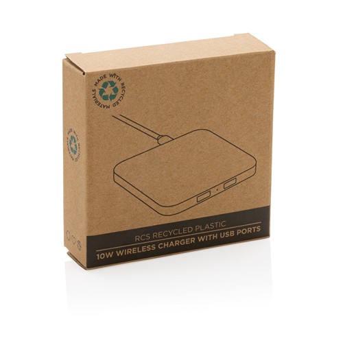 white Cargador Inalámbrico 10W plástico reciclado RCS