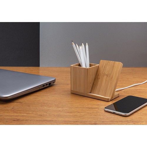 Chargeur sans fil 10W en bambou Calgary - 5