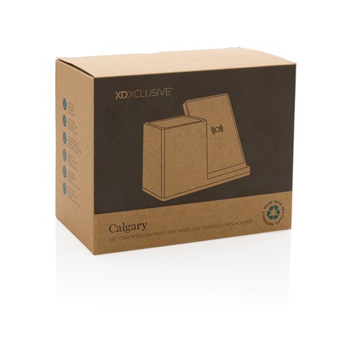 Chargeur sans fil 10W en bambou Calgary - 11