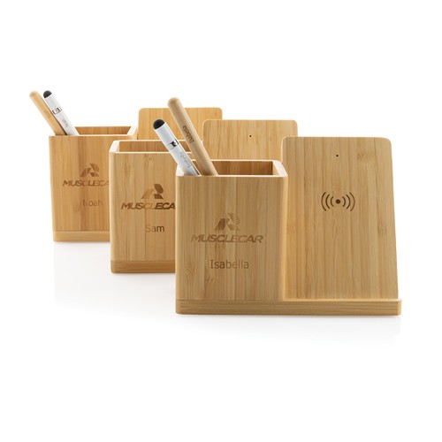 Chargeur sans fil 10W en bambou Calgary - 9