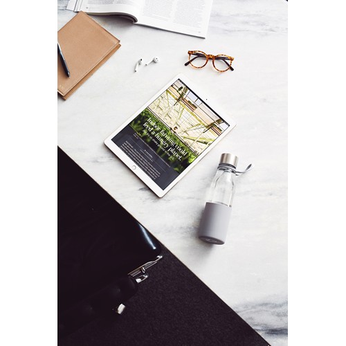 VINGA Bouteille d'eau 550 ml en verre Lean - 6