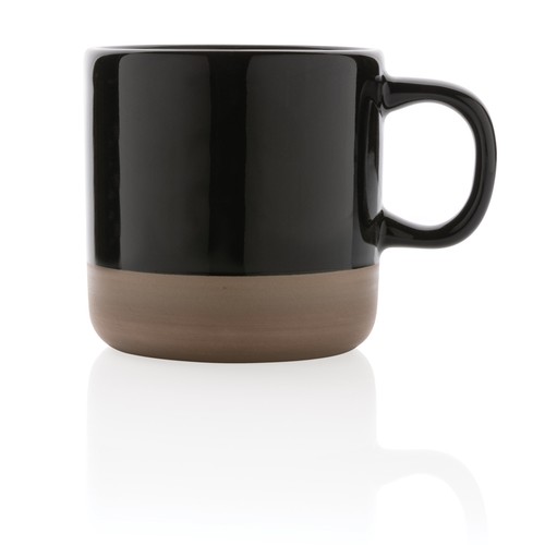 black Taza de cerámica esmaltada 360ml.